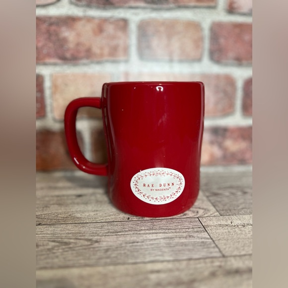 NWOT Rae Dunn red Christmas Holiday mug BRIGHT - Picture 2 of 5